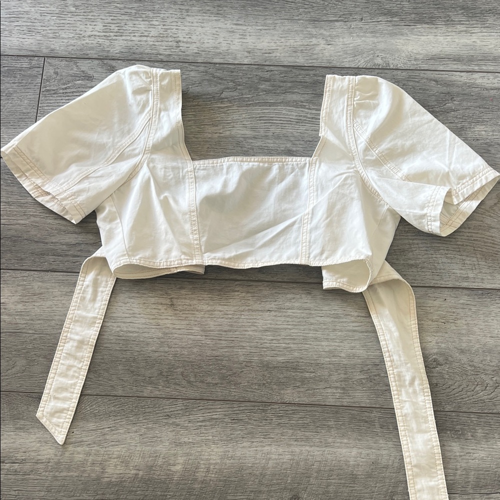 MinkPink cropped open tie back Women's Crop Top